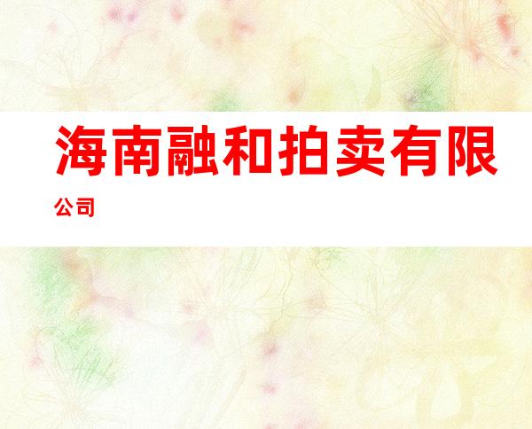 海南融和拍卖有限公司