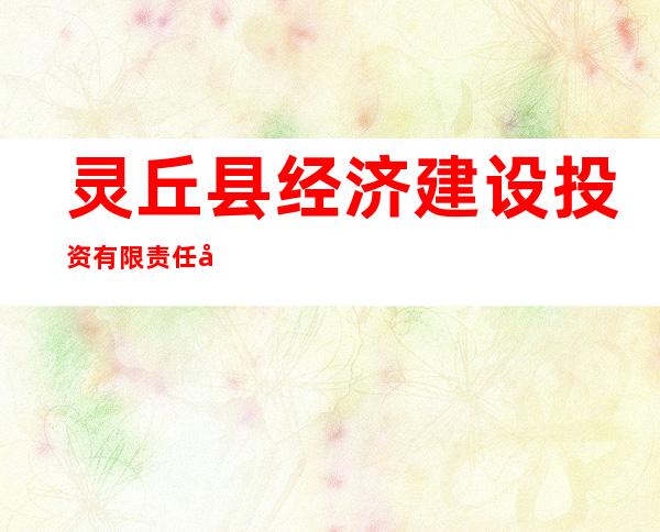 灵丘县经济建设投资有限责任公司