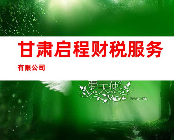甘肃启程财税服务有限公司