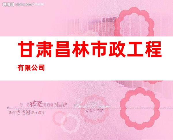 甘肃昌林市政工程有限公司