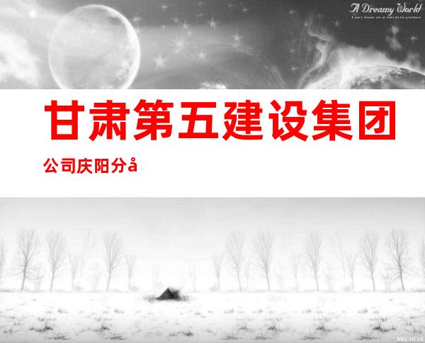 甘肃第五建设集团公司庆阳分公司