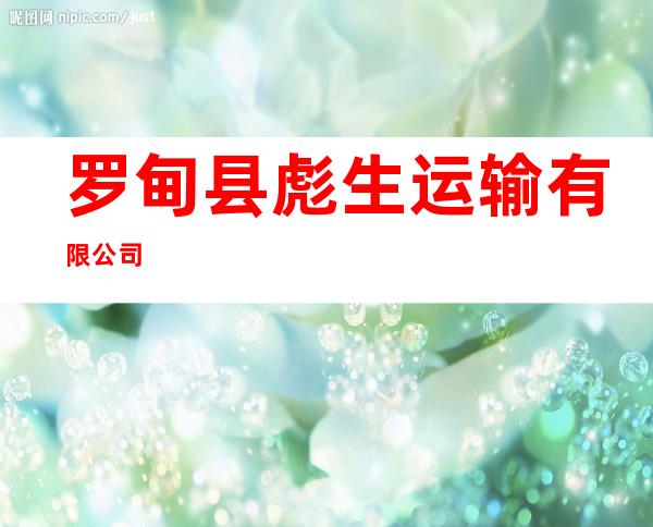 罗甸县彪生运输有限公司