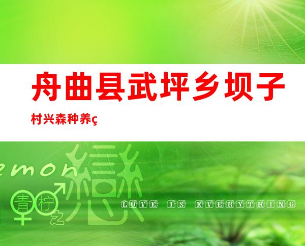 舟曲县武坪乡坝子村兴森种养综合农民专业合作社