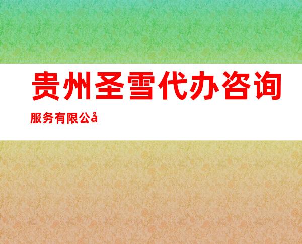 贵州圣雪代办咨询服务有限公司