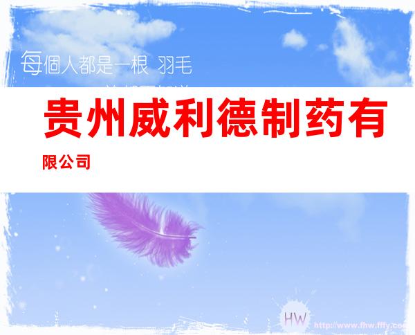 贵州威利德制药有限公司