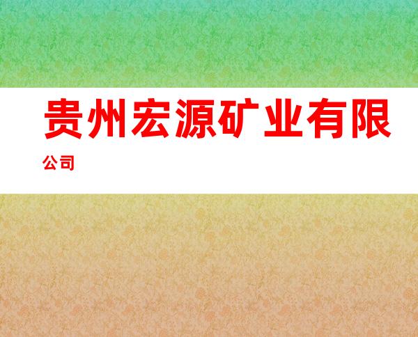 贵州宏源矿业有限公司