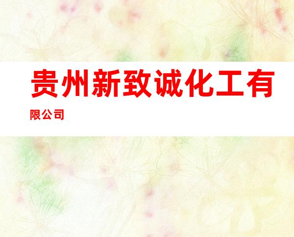 贵州新致诚化工有限公司