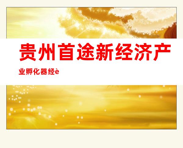 贵州首途新经济产业孵化器经营有限公司