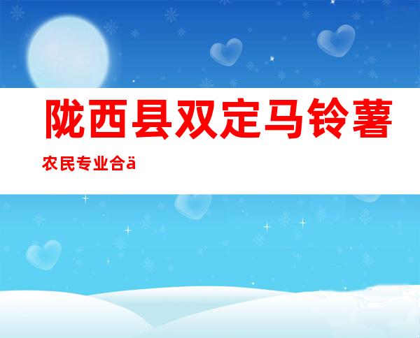 陇西县双定马铃薯农民专业合作社