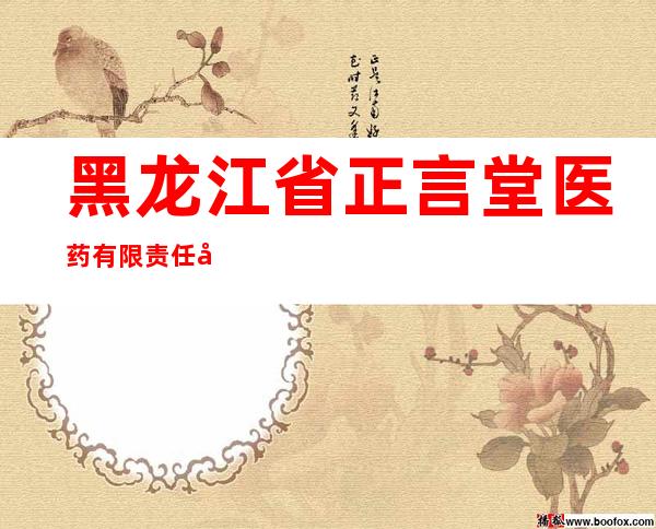 黑龙江省正言堂医药有限责任公司