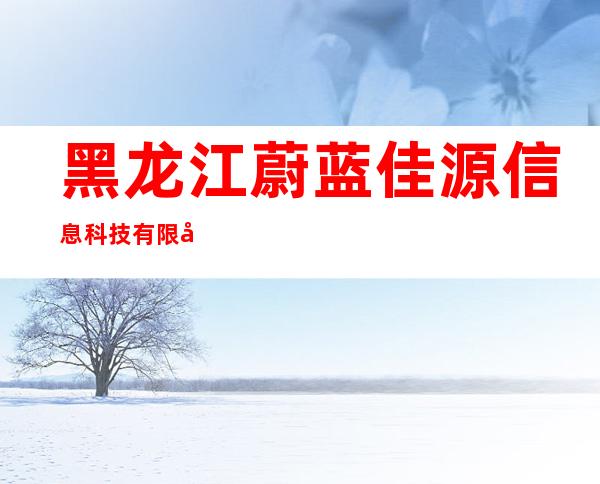 黑龙江蔚蓝佳源信息科技有限公司