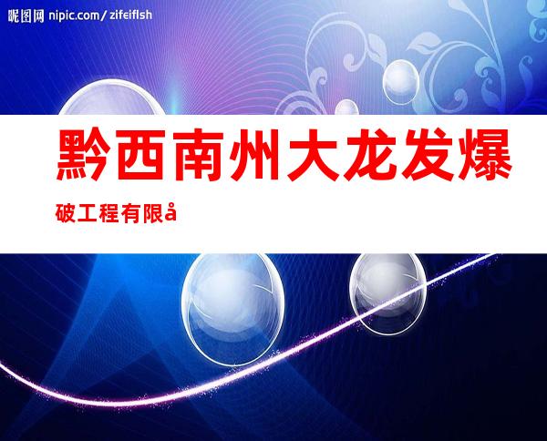 黔西南州大龙发爆破工程有限公司